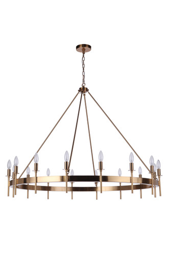 Larrson 16 Light Chandelier in Satin Brass (54316-SB)