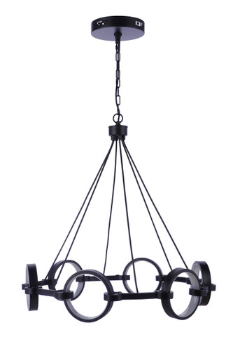 Context 6 Light LED Chandelier in Flat Black (59326-FB-LED)