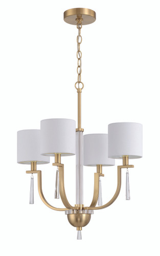 Fortuna 4 Light Chandelier in Satin Brass (58224-SB)