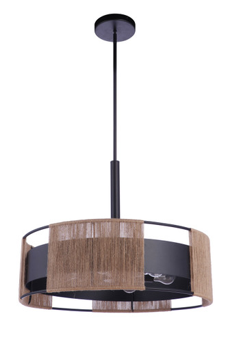 Kensey 6 Light Pendant in Flat Black (59096-FB)