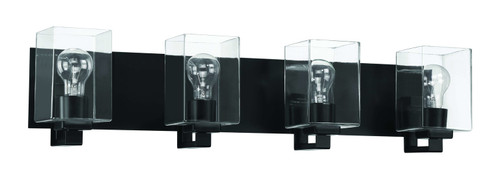 McClane 4 Light Vanity in Flat Black (18532FB4)