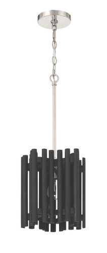 Freeform 1 Light Pendant in Polished Nickel/Black Walnut (58491-PLNBWN)