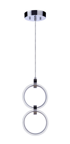 Context 2 Light LED Pendant in Chrome (59392-CH-LED)