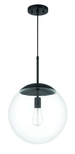 Gaze 14" 1 Light Round Pendant in Flat Black (56893-FB)