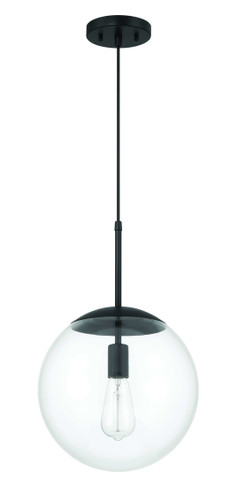 Gaze 12" 1 Light Pendant in Flat Black (56892-FB)