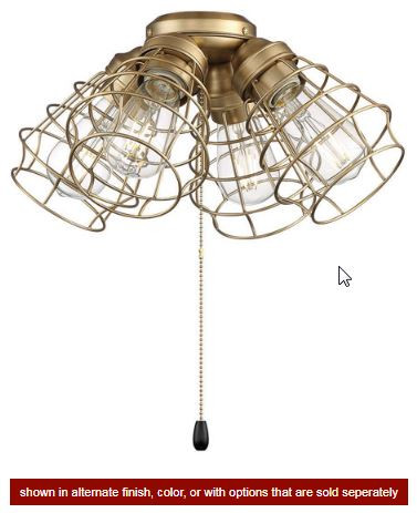 4 Light Cage Light Kit in Flat Black (LK405101-FB-LED)