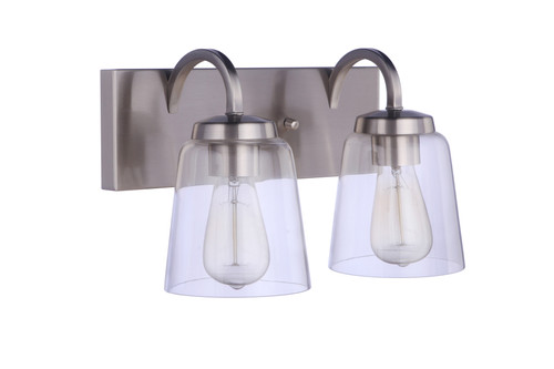 Elsa 2 Light Vanity in Brushed Polished Nickel (16314BNK2)