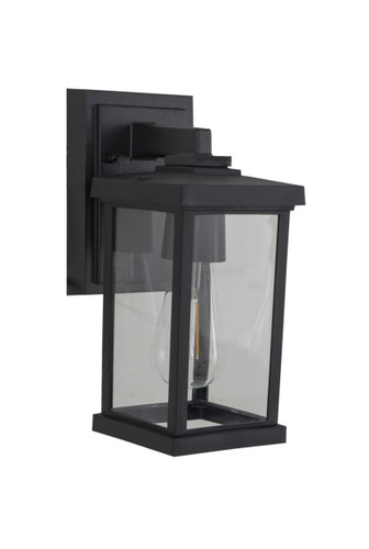 Resilience 1 Light Small Outdoor Wall Lantern in Textured Black, Clear Lens (ZA2404-TB-C)