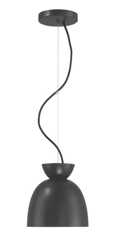 Ventura Dome 1 Light Mini Pendant in Flat Black (59191-FB)