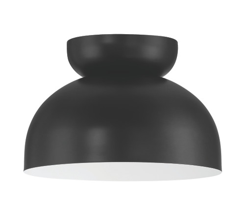 Ventura Dome 1 Light Flushmount in Flat Black (59181-FB)