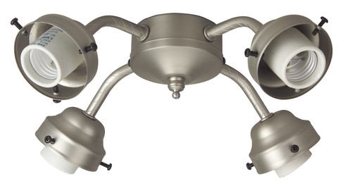 Universal 4 Light Fitter in Brushed Satin Nickel (F400-BN-LED)