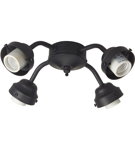 Universal 4 Light Fitter in Flat Black (F400-FB-LED)