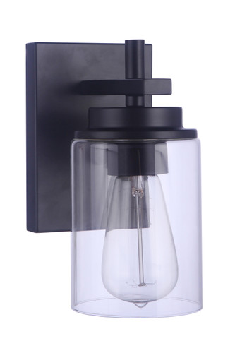 Reeves 1 Light Wall Sconce in Flat Black (17405FB1)