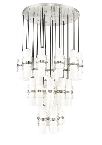 Cayden 27 Light Chandelier in Brushed Nickel (1946P-27R-BN)