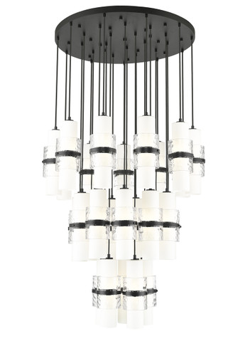 Cayden 27 Light Chandelier in Matte Black (1946P-27R-MB)