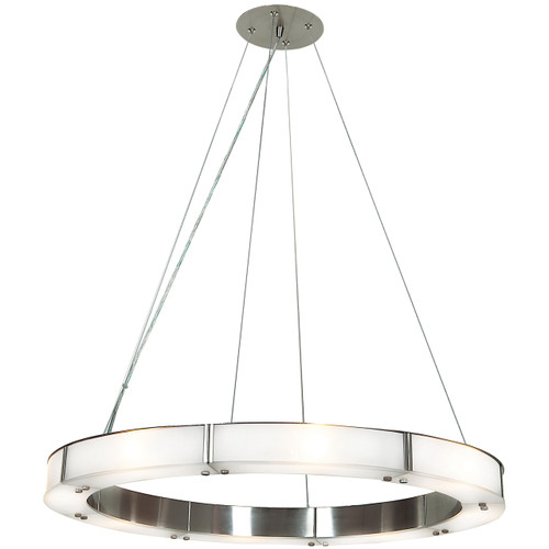 Oracle Brushed Steel 8 Light Chandelier (50466LEDD-BS/FST)