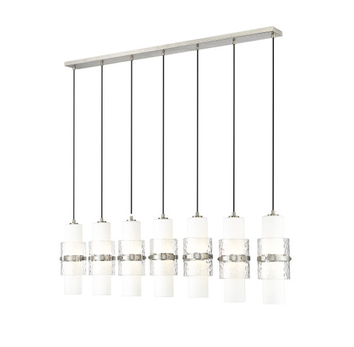 Cayden 7 Light Linear Chandelier in Brushed Nickel (1946P-7L-BN)