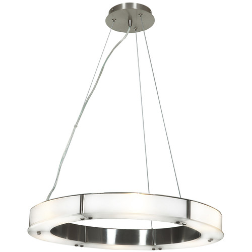 Oracle Brushed Steel 6 Light Indoor Chandelier (50465LEDD-BS/FST)