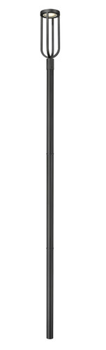 Leland 1 Light Outdoor Post Mounted Fixture in Sand Black (5005PHB-5009P120-BK)