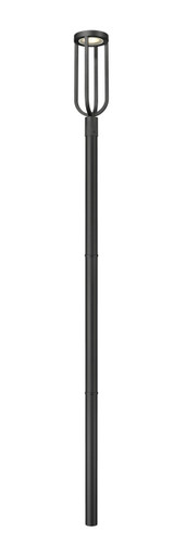 Leland 1 Light Outdoor Post Mounted Fixture in Sand Black (5005PHB-5009P96-BK-L)