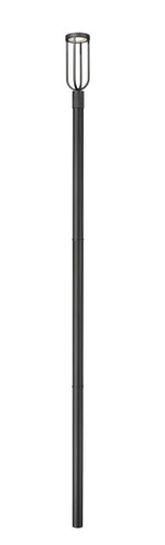 Leland 1 Light Outdoor Post Mounted Fixture in Sand Black (5005PHM-5009P120-BK)