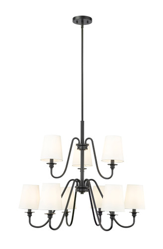 Z-Lite Gianna 9 Light Chandelier in Matte Black (7509-9-32MB)