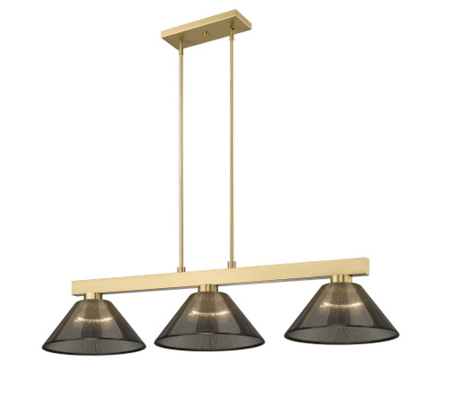Cobalt 3 Light Billiard in Modern Gold (152MGLD-ARS)