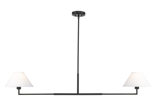 Z-Lite Leila 2 Light Chandelier in Matte Black (744-62L-MB)