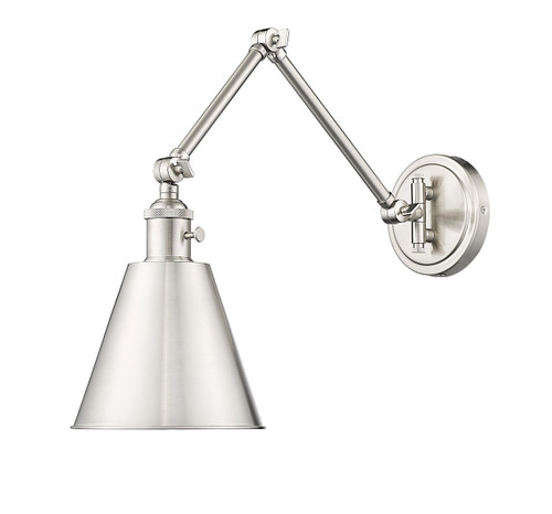 Gayson 1 Light Wall Sconce in Brushed Nickel (349S-BN)
