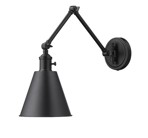 Gayson 1 Light Wall Sconce in Matte Black (349S-MB)