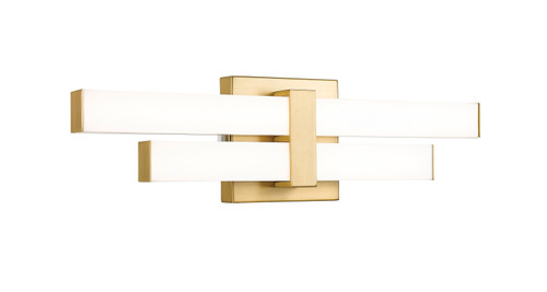 Zane 2 Light Vanity in Modern Gold (1008-18W-MGLD-LED)