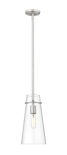Z-Lite Kira 1 Light Pendant in Brushed Nickel (7508P-ROD-BN)