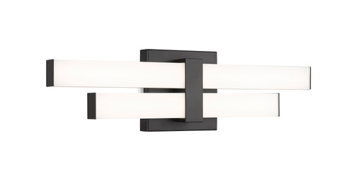 Zane 2 Light Vanity in Matte Black (1008-18W-MB-LED)