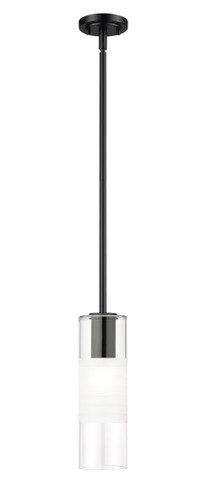 Alton 1 Light  Pendant in Matte Black (824P-ROD-MB)