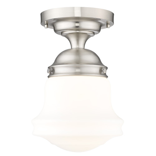 Vaughn 1 Light Flush Mount in Brushed Nickel (735F10-BN)