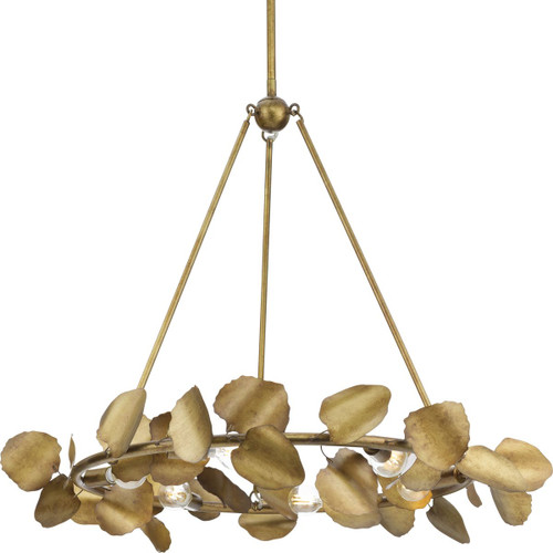 Laurel Collection Six-Light Gold Ombre Transitional Chandelier (P400359-204)