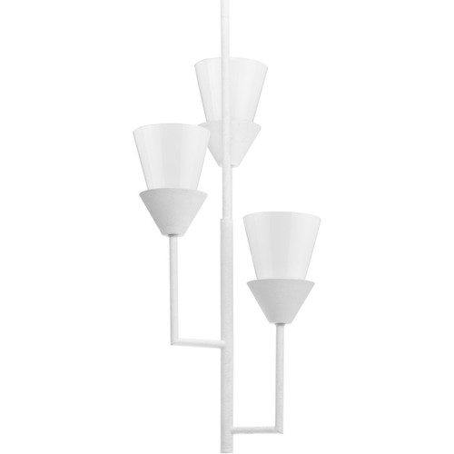 Pinellas Collection Three-Light White Plaster Contemporary Pendant (P500445-197)