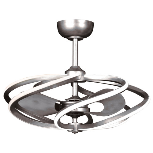 Vortex Brushed Steel 6 Light Fandelier (63113LEDD-BS)