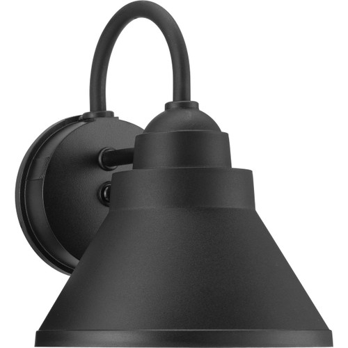 Bayside Collection One-Light Non-Metallic Black Outdoor Wall Lantern (P560363-031)