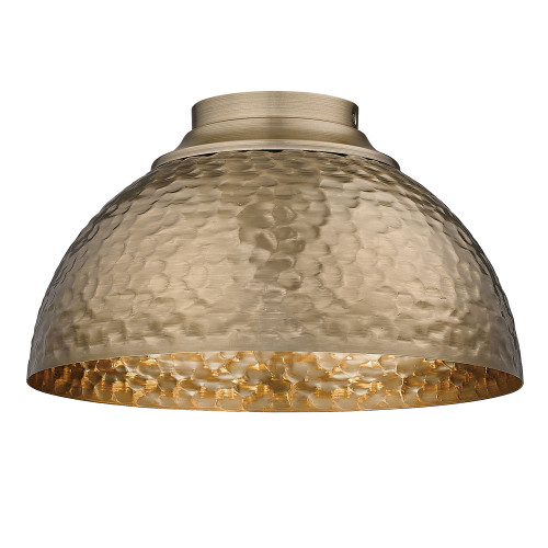 Shepard MBS 3 Light Flush Mount in Modern Brass with Modern Brass Shade (6950-FM MBS)