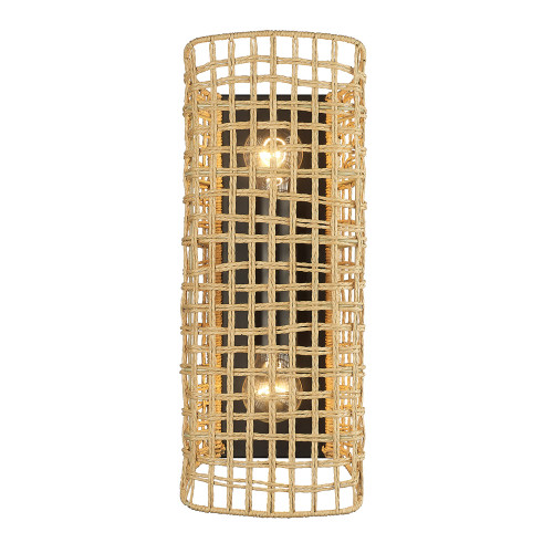 Layney 2 Light Wall Sconce In Matte Black (6089-2W BLK-NR)