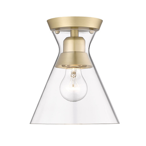 Malta BCB Flush Mount in Brushed Champagne Bronze with Clear Glass Shade (0511-FM BCB-CLR)
