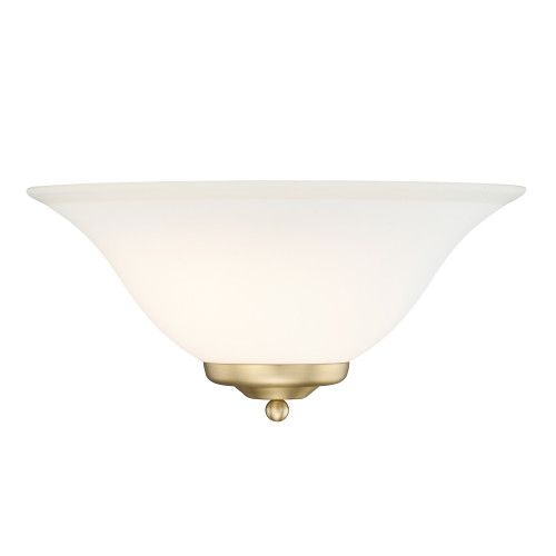Multi-Family 1 Light Wall Sconce in Brushed Champagne Bronze with Opal Glass Shade (8355 BCB)