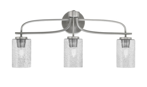 Cavella 3 Light Bath Bar, Graphite Finish, 4" Smoke Bubble Glass (3913-GP-3002)