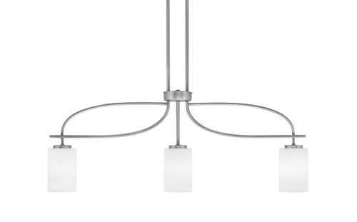 Cavella 3 Light Island Light, Graphite Finish, 4" White Muslin Glass (3936-GP-310)