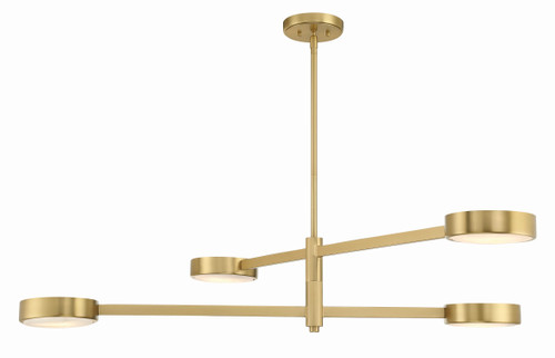 Orson 4 Light Modern Gold Chandelier (ORS-734-MG-ST)