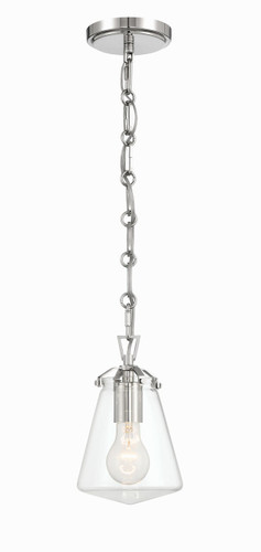 Voss 1 Light Polished Nickel Mini Pendant (VSS-7002-PN)