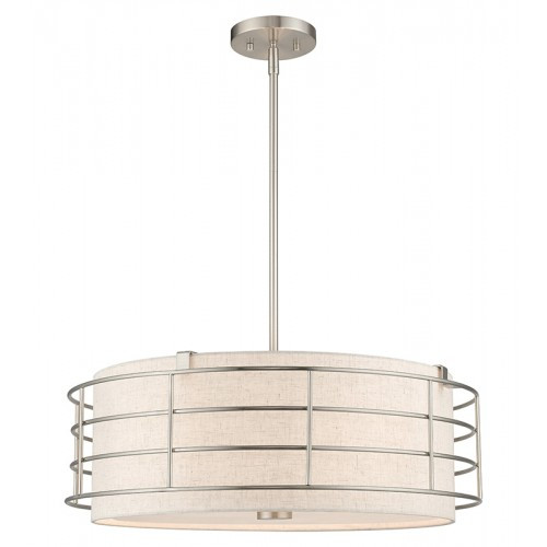 Blanchard 5 Light Brushed Nickel Pendant Chandelier (55115-91)