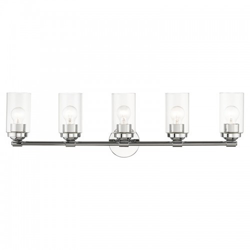 Whittier 5 Light Polished Chrome Large Vanity Sconce (18085-05)