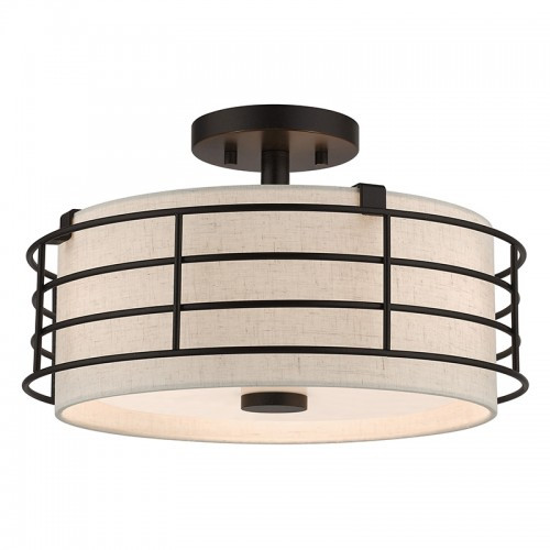 Blanchard 3 Light English Bronze Large Semi-Flush (55118-92)